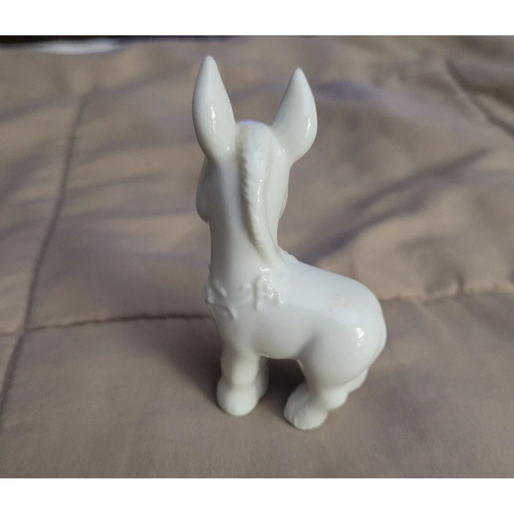 1980 Hallmark Mary Hamilton Donkey White Porcelain